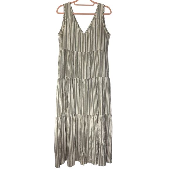 Cozy Co. Striped Maxi Dress Sz Small Sleeveless Cotton Blend Pockets Beachy Boho - Picture 1 of 14